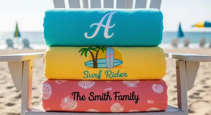 personalised beach towels - promotional merchandise